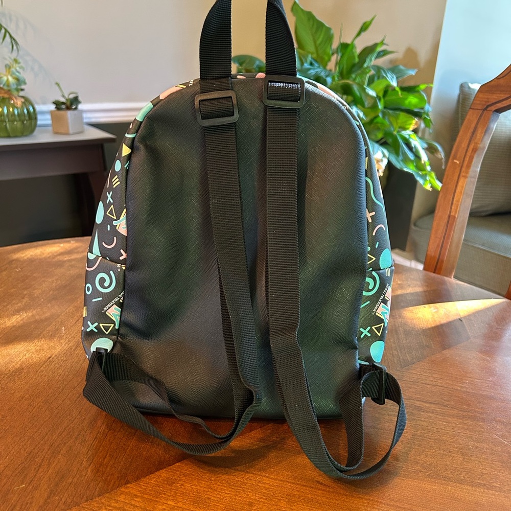 MTV Mini Backpack with Fun Black and Multi Colored Accents - Picture 2 of 6